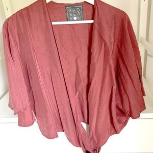 Rust Wrap with silk like fabric